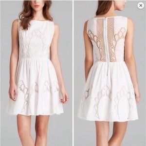 Alice + Olivia Vinny Embroidered Cotton Party Dress
